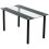 KOSY KOALA STUNNING GLASS BLACK AND CLEAR DINING TABLE (Table only,no chairs) 1