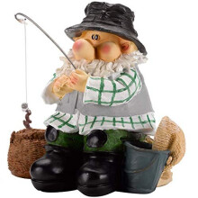 Fun Garden Ornament Wilf the Gnome Fishing ideal for pond , garden decor
