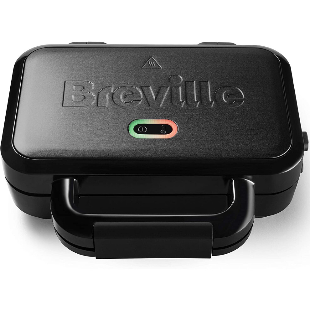 Breville Ultimate Deep Fill Toastie Maker | 2 Slice Sandwich Toaster | Removable Non-Stick Plates | Stainless Steel | Black [VST082]