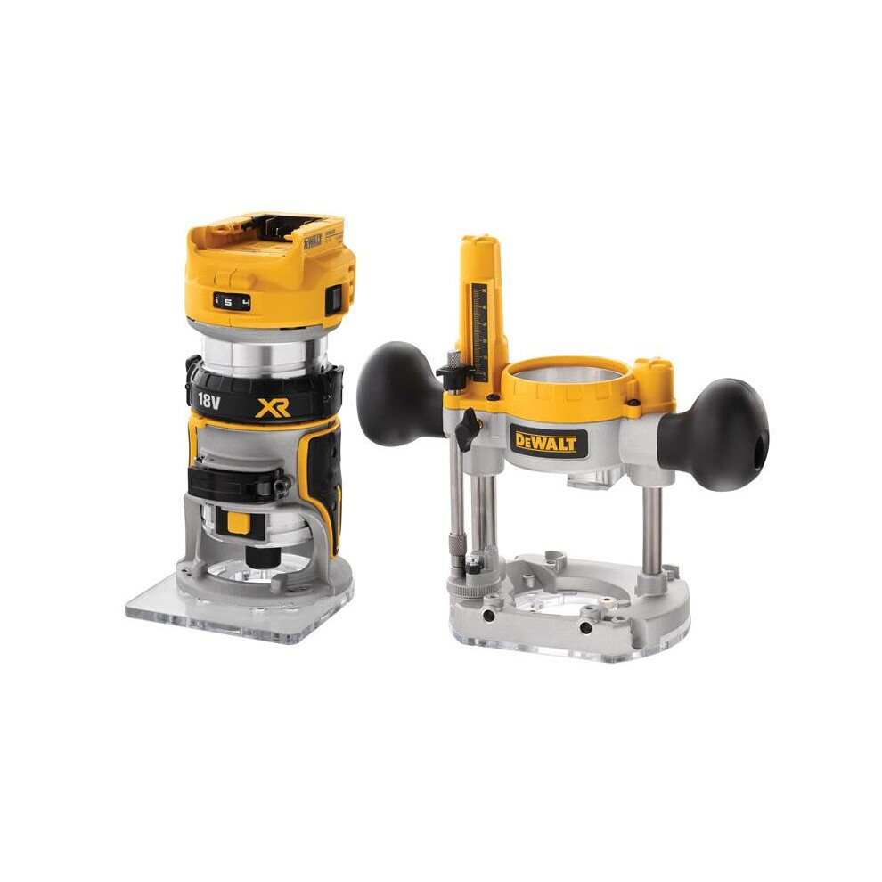 DEWALT DCW604NT XR 1/4in Twin Base Router 18V Bare Unit