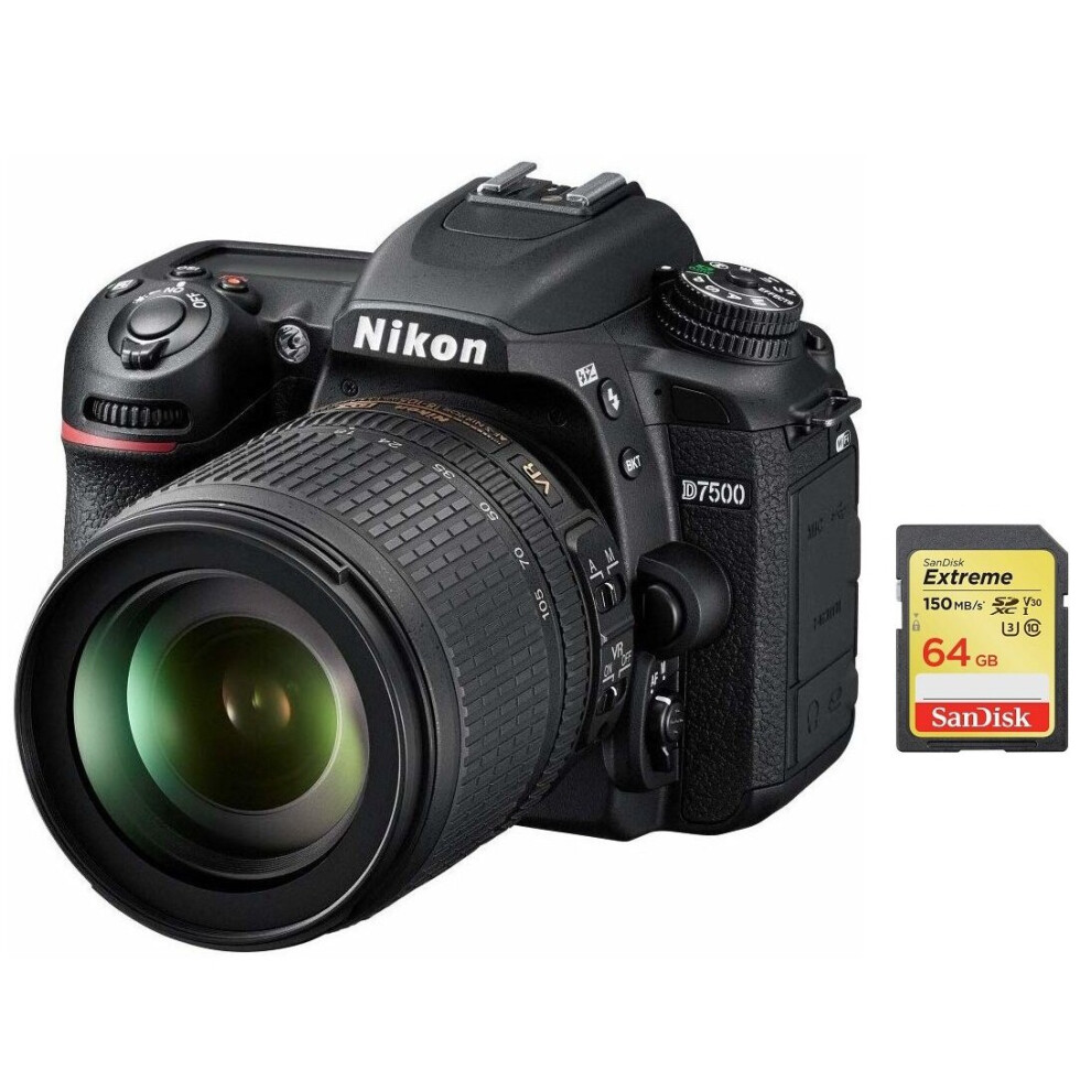 NIKON D7500+AF-S 18-105MM F3.5-5.6G ED VR+SanDisk Extreme 64G SD card