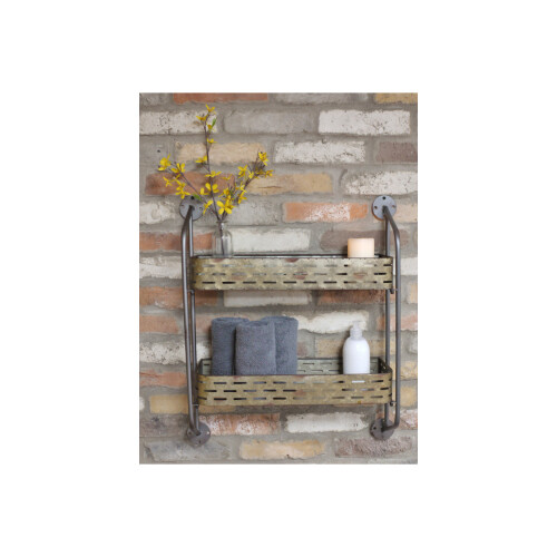 Metal Utility Bathroom Shelving | 2 Shelves 1