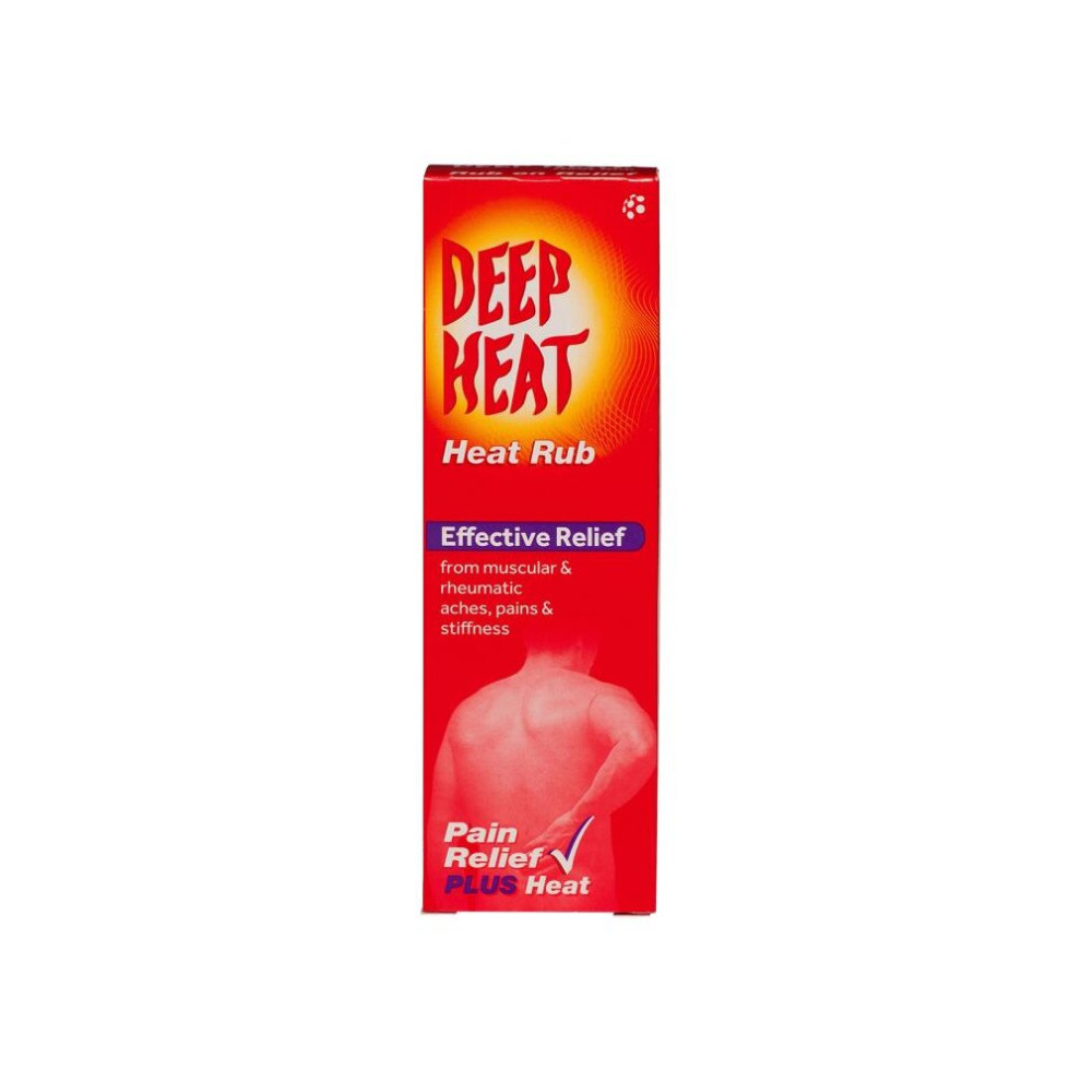 Deep Heat Cream Rub 100G - Non-Greasy Pain Relief For Muscular Aches, Back Pain, Stiffness, Sciatica & Sprains