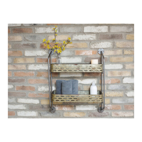 Metal Utility Bathroom Shelving | 2 Shelves