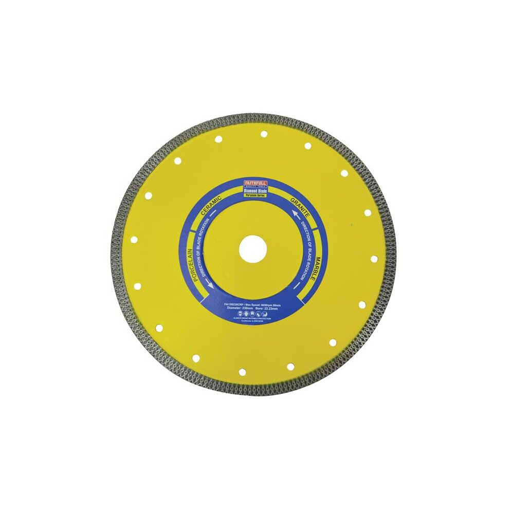 Faithfull Porcelain Diamond Blade 230 X 22.23Mm Tt1023022