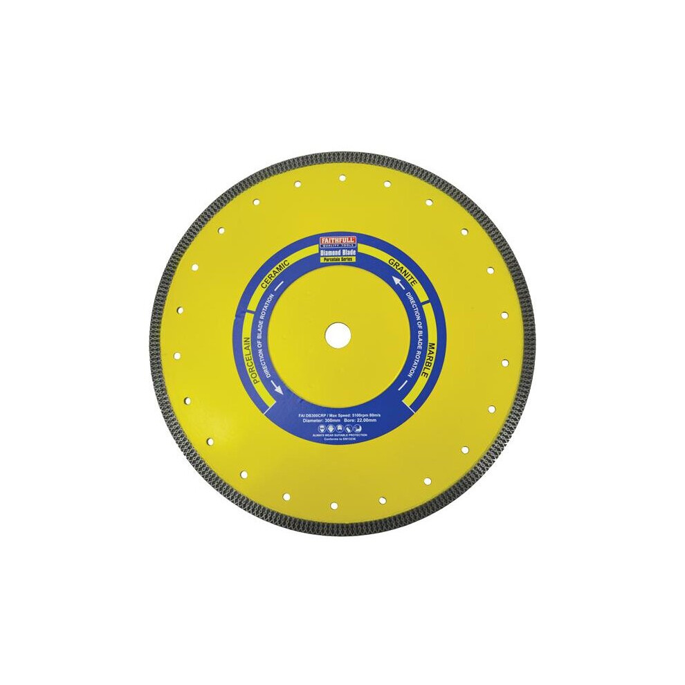 Faithfull Porcelain Diamond Blade 300 x 20mm TT1030020