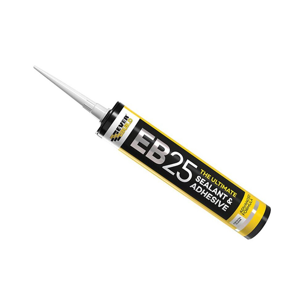 Everbuild EB25 Hybrid Sealant Adhesive Clear 300ml EB25CL