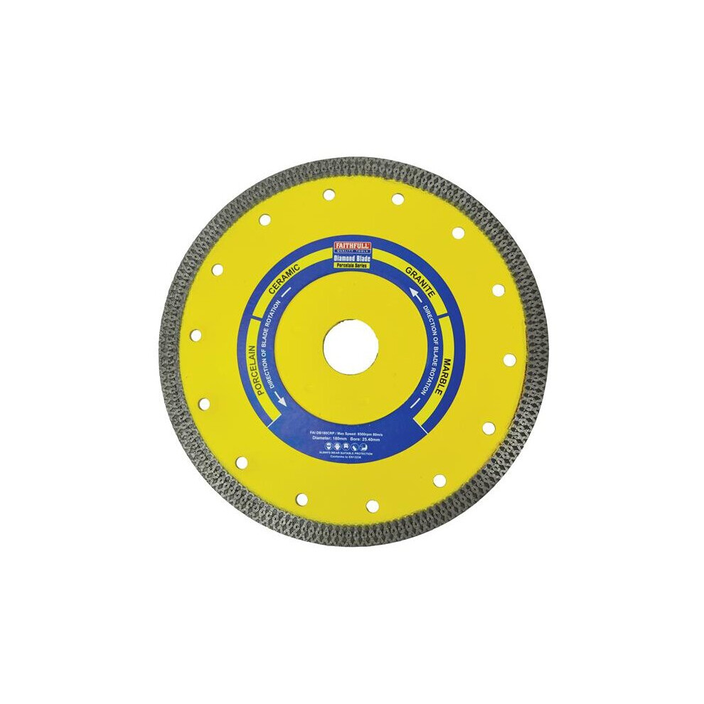 Faithfull Porcelain Diamond Blade 180 x 25.4mm TT101802522