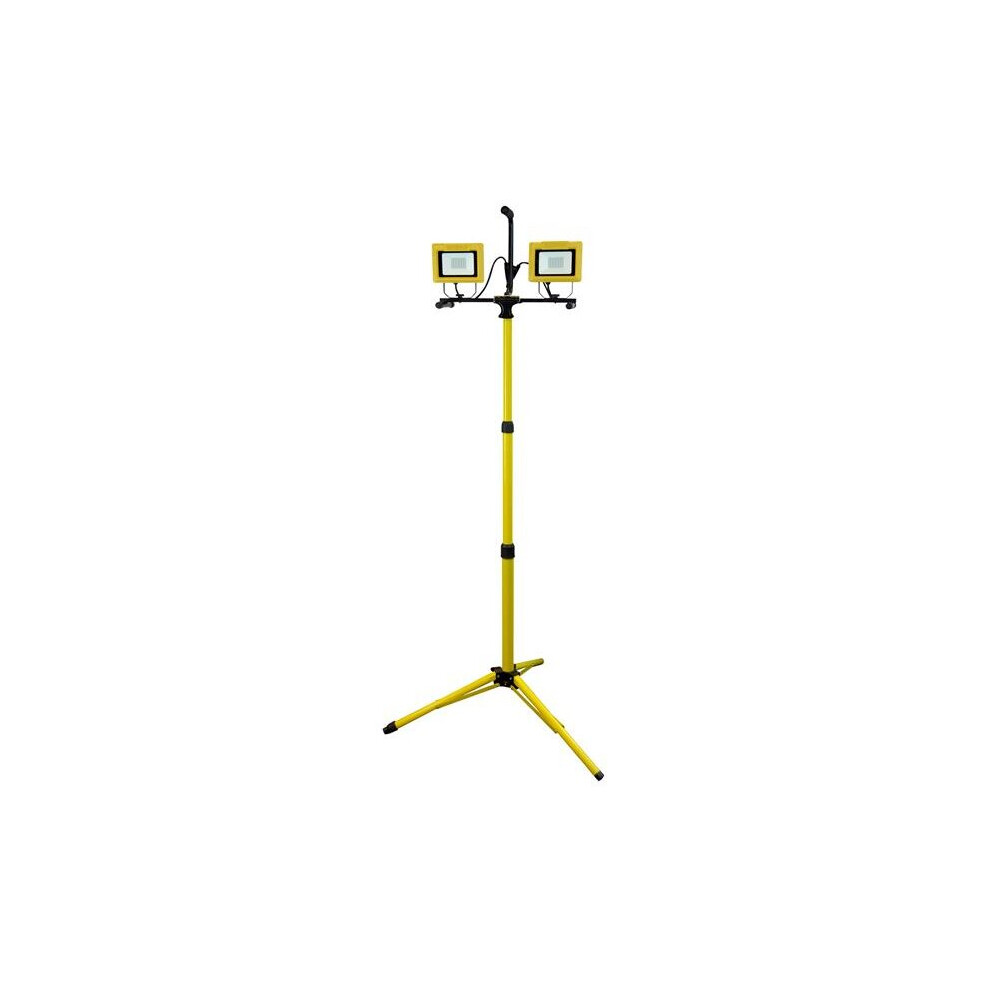 Faithfull Power Plus Smd Led Twin Tripod Site 60W 2 X 2700 Lumens 240V Light