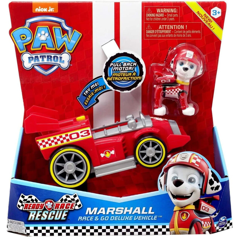 New Paw Patrol Ready Race Rescue Race & Go Deluxe Marshall