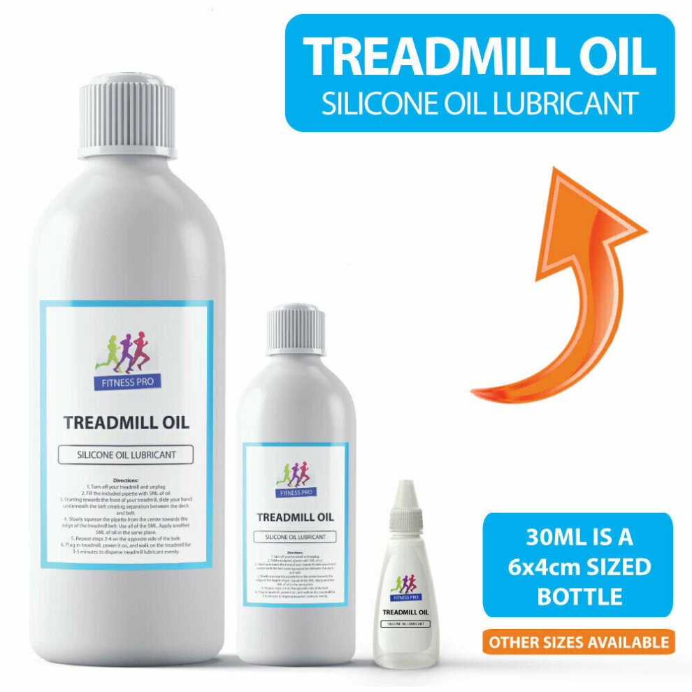 (30ml) TREADMILL OIL Pure Silicone Oil Lubricant for Treadmill Belts - PIPETTE INCLUDED