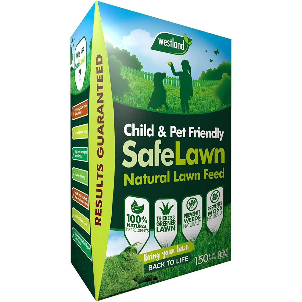 Safe Lawn Pet Friendly Feed Weed and Moss Killer Grass Garden 150m2