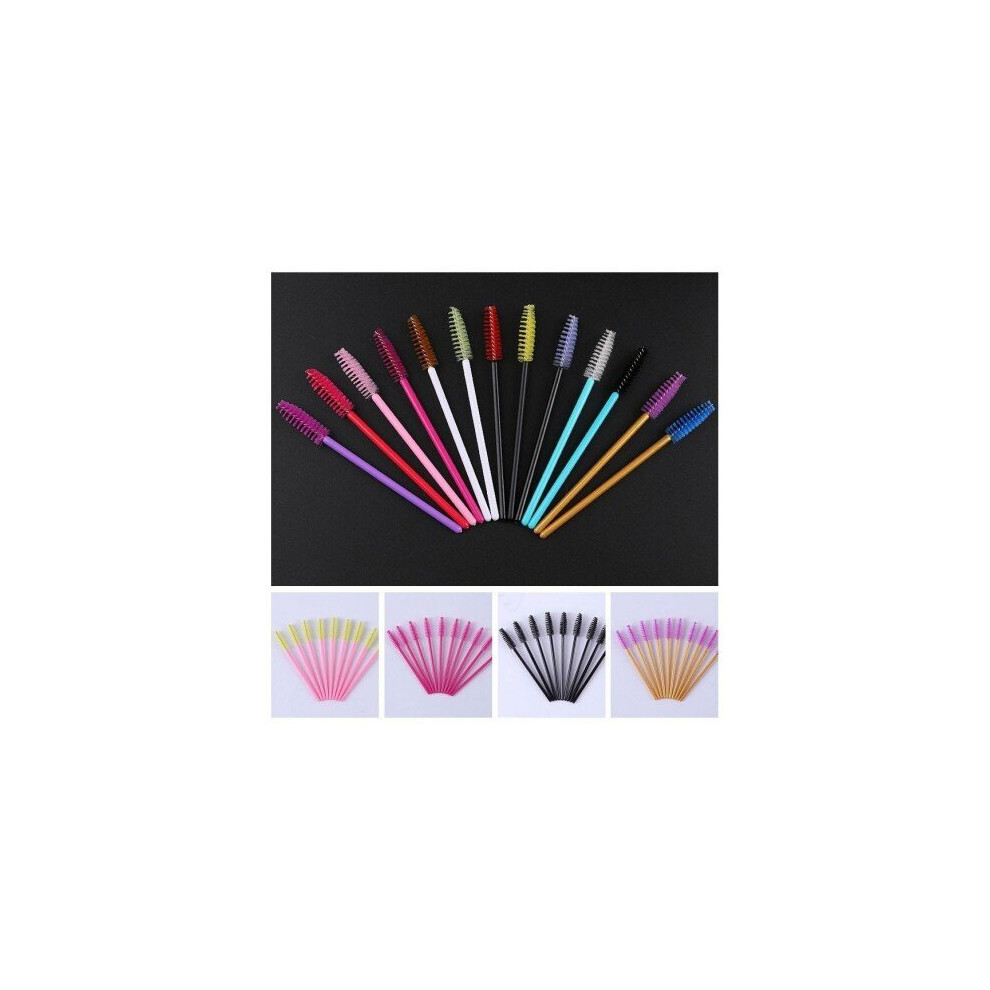 Blowuponline5 Disposable Mascara Wand Micro Eyelash Comb Brush Spoolers Makeup Kit Lash Extension Brushes Applicator Lash Eyebrow Brush 25Pcs
