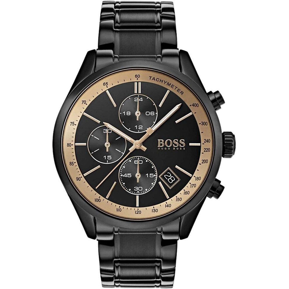 Hugo Boss 1513578 Grand Prix Black 44mm Stainless Steel Men's Watch