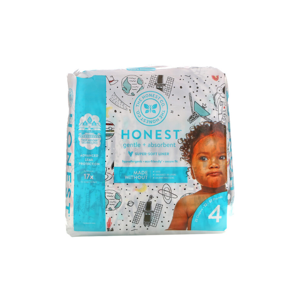 The Honest Company , Size 4, 22-37 Pounds, Space Travel, 23 Diapers