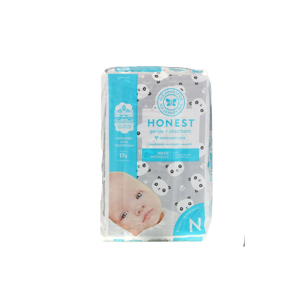 The Honest Company , Newborn, Up To 10 Pounds, Pandas, 32 Diapers