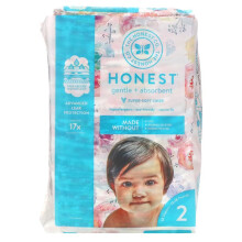 The Honest Company, Size 2, 12-18 Pounds, Rose Blossom, 32 Diapers