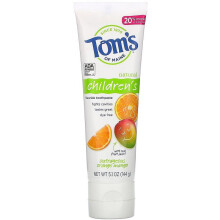Tom's of Maine, Natürliche Kinder Fluorid Zahnpasta, Ausgefallene Orange-Mango, 5.1 oz (144 g)
