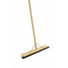 102190 36in Rubber Floor Squeegee with Wooden Handle & Metal Stay - Heavy Duty Industrial