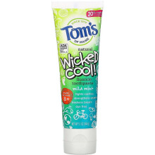 Tom's of Maine, Wicked Cool!, Natürliche Fluorid Karieschutz Zahnpasta, Ab 8 Jahren, Mild Minze, 5,1 Unzen (144 g)