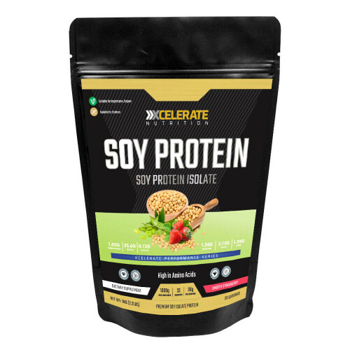XCelerate Nutrition Soy Protein 1kg Strawberry