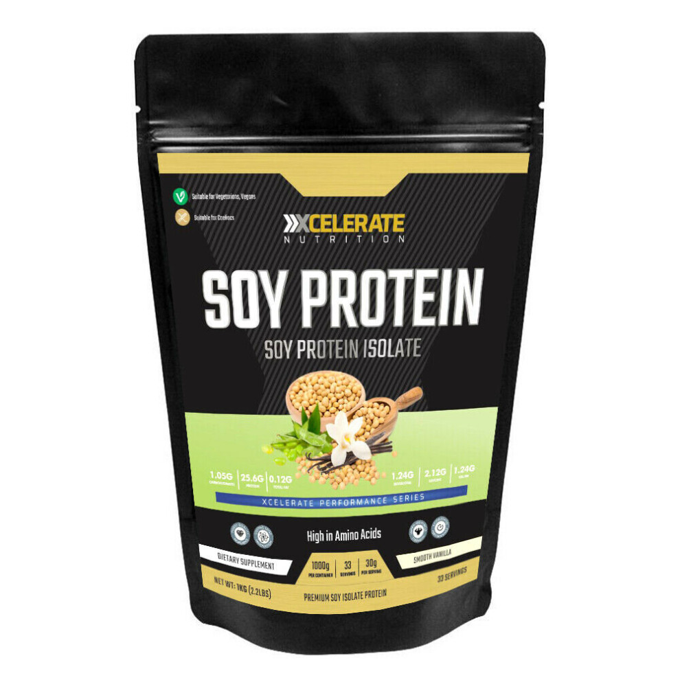 Xcelerate Nutrition Soy Protein 1Kg Vanilla
