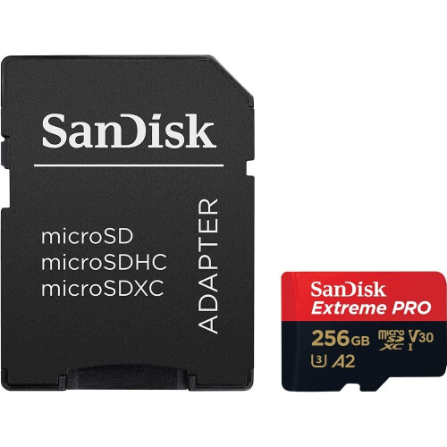 SanDisk Sandisk 256GB Extreme Pro microSDXC memory card Class 10