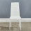 (Table with 6 chairs) WHITE GlASS DINING TABLE WITH FAUX LEATHER CHAIRS 5