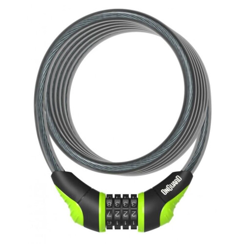 (1800 X 10 MM, Green) OnGuard Neon Combo Cable Lock