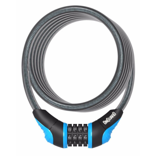(1800 X 10 MM, Blue) OnGuard Neon Combo Cable Lock