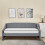 (Grey Daybed  with 2 mattresses) Linen fabric daybed sofabed with underbed trundle 7