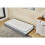 (Grey Daybed  with 2 mattresses) Linen fabric daybed sofabed with underbed trundle 9