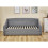 (Grey Daybed  with 2 mattresses) Linen fabric daybed sofabed with underbed trundle 16