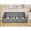 (Grey Daybed  with 2 mattresses) Linen fabric daybed sofabed with underbed trundle 2