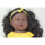 16" Large Afro Black Ethic African Afro Doll + Clothes - Vinyl 10