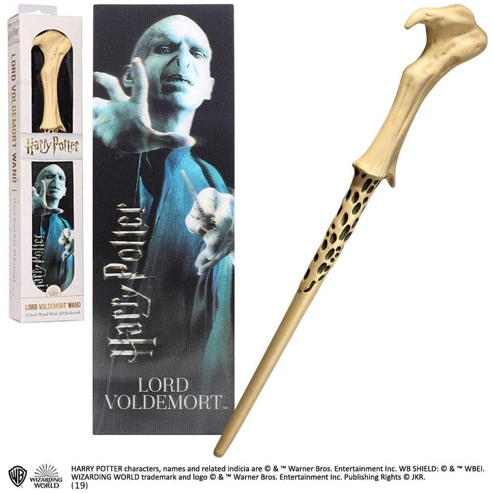 Noble Collection PVC Lord Voldemort Magic Wand & Bookmark Set