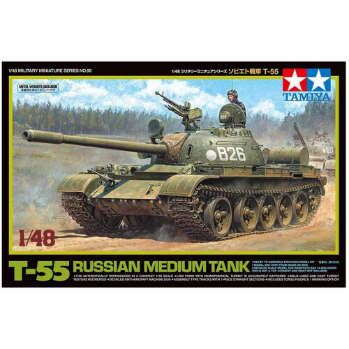 Tamiya Tamiya 32598 Ρωσικό Μεσαίο Τανκ T55 1:48 Μοντέλο Κιτ