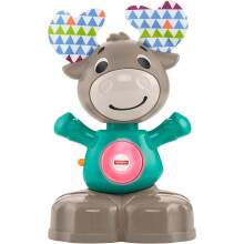 Fisher-Price Linkimals Musical Moose - Interactive Baby Toy with Numbers, Colors, Lights & Syncing Music (GHR20)