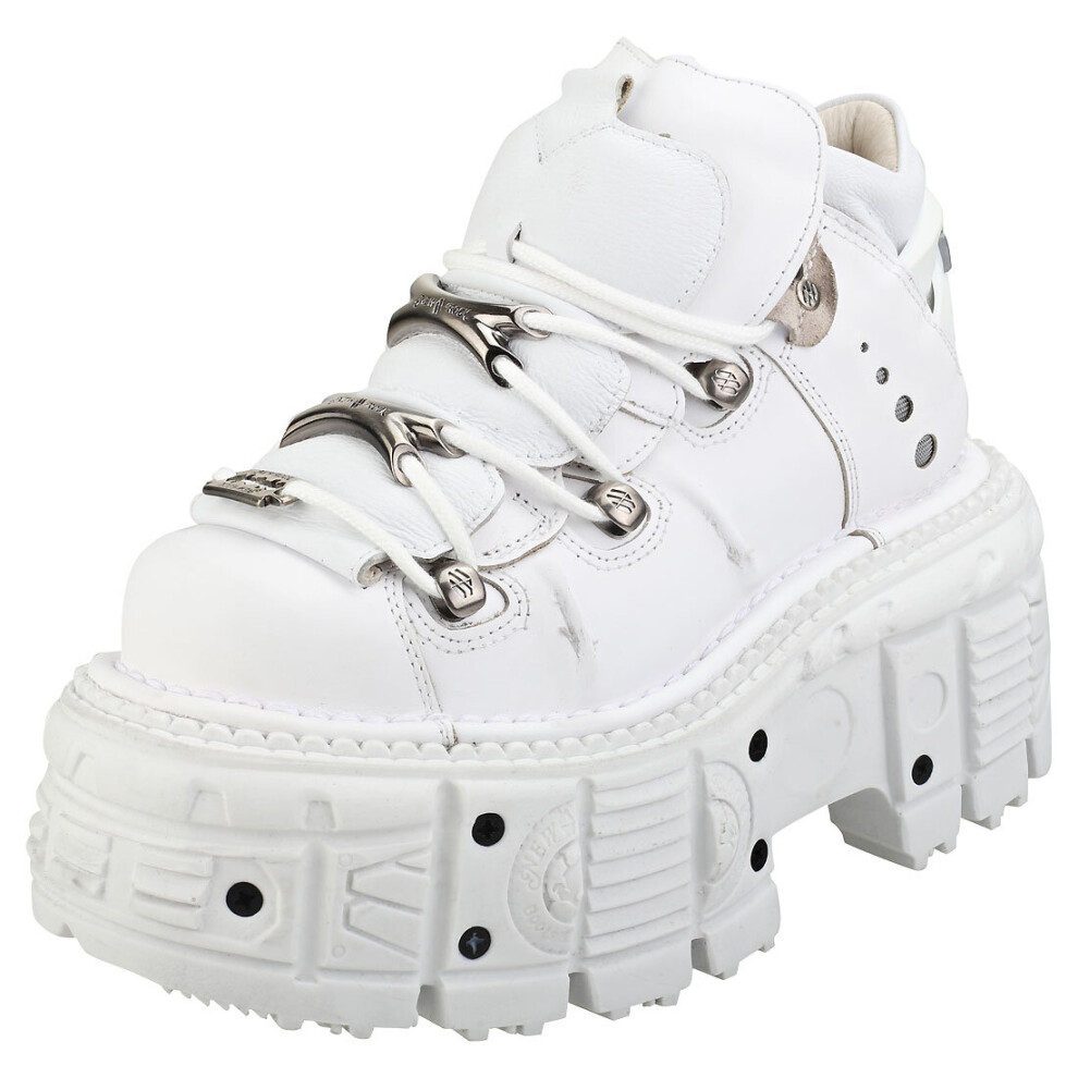 New Rock (6) M-Tank106-C1 Unisex Platform Shoes In White