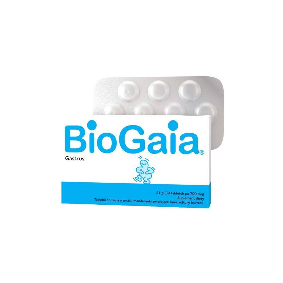 BioGaia Gastrus 30 Probiotic Chewable Tablets - Mandarin Flavored