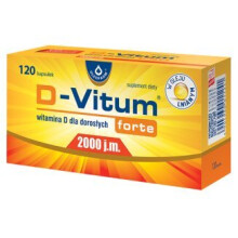 D-Vitum Forte 2000 IU 120 capsules for adults support immune system