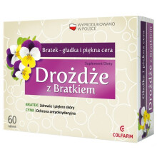 Yeast with pansy 60 Tabs Drozdze z Bratkiem skin, hair and nails