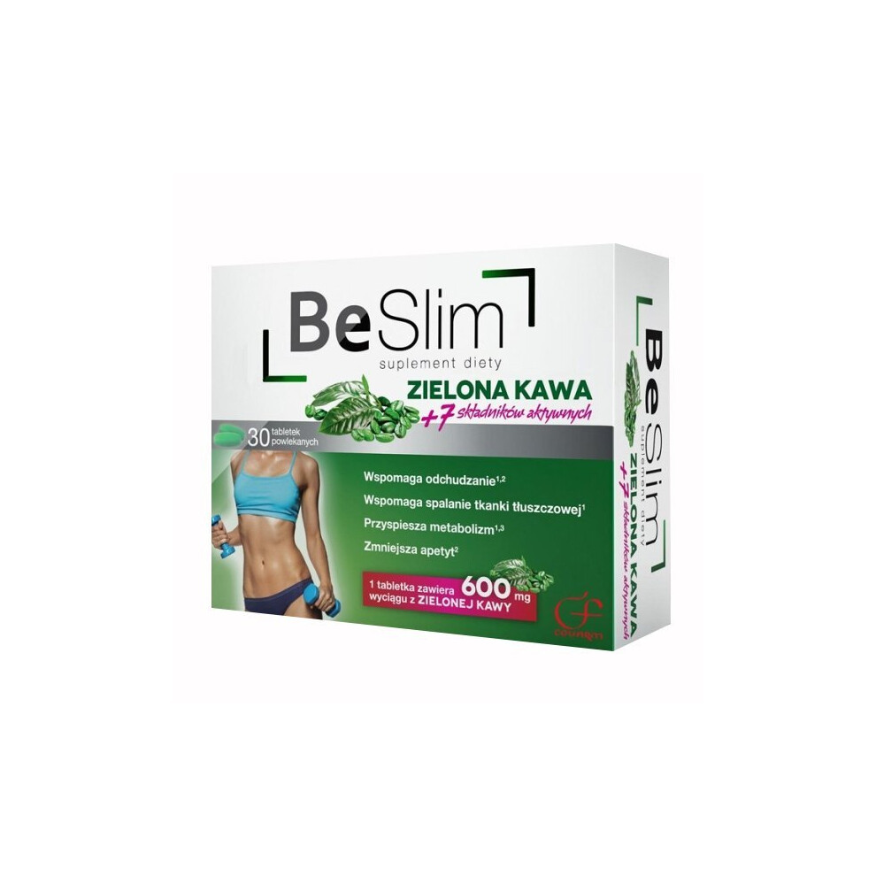 Be Slim Green Coffee, 30 tablets, supports weight loss Odchudzanie Burning Fat