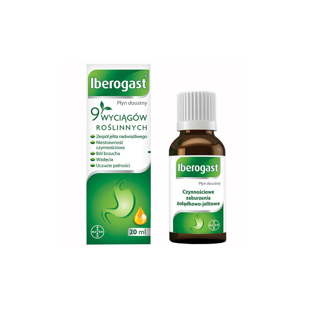 Bayer Iberogast 20Ml Gastric Abdominal Pain Heartburn Bloating