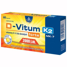 D-Vitum Forte 2000 IU K2 MK-7, 60 capsules for adults support immune system
