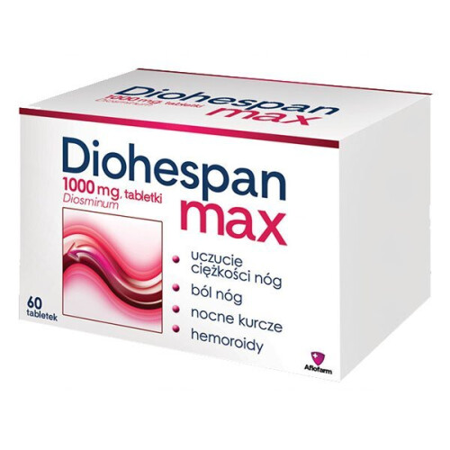 DIOHESPAN MAX 1000mg 60 TABLETS LEG FATIGUE