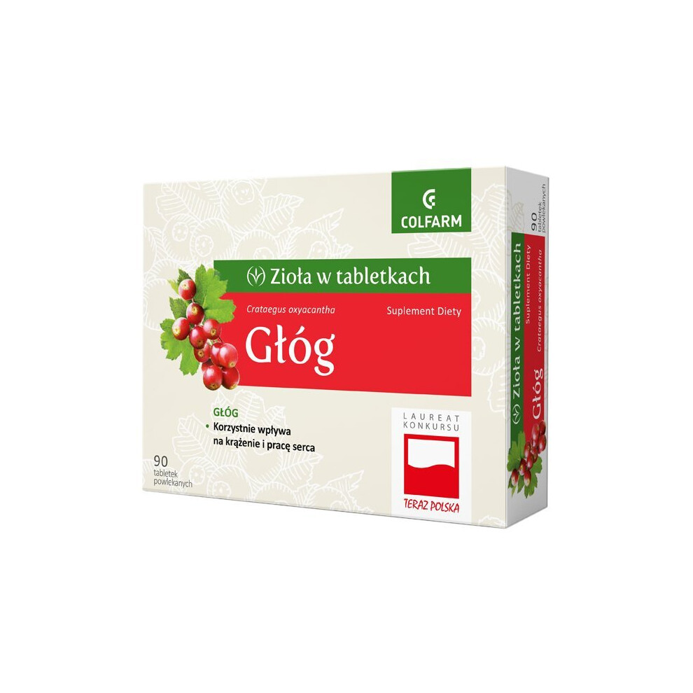 Colfarm Glog 90 Tab Blood Circulation Heart And Blood Vessels Hawthorn