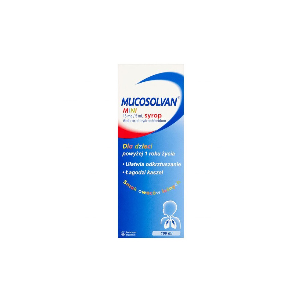 Mucosolvan Mini 100 ml 15 mg / 5 ml, syrup for children over 1 year