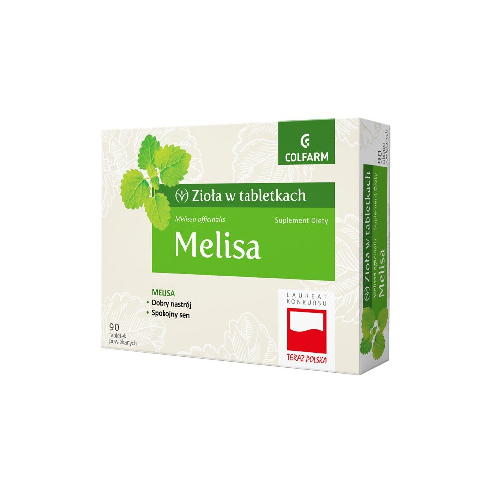 Melisa 90 COLFARM Anti Stress Calming Herbal Stres Spokojny Sen Nerwica SAME DAY