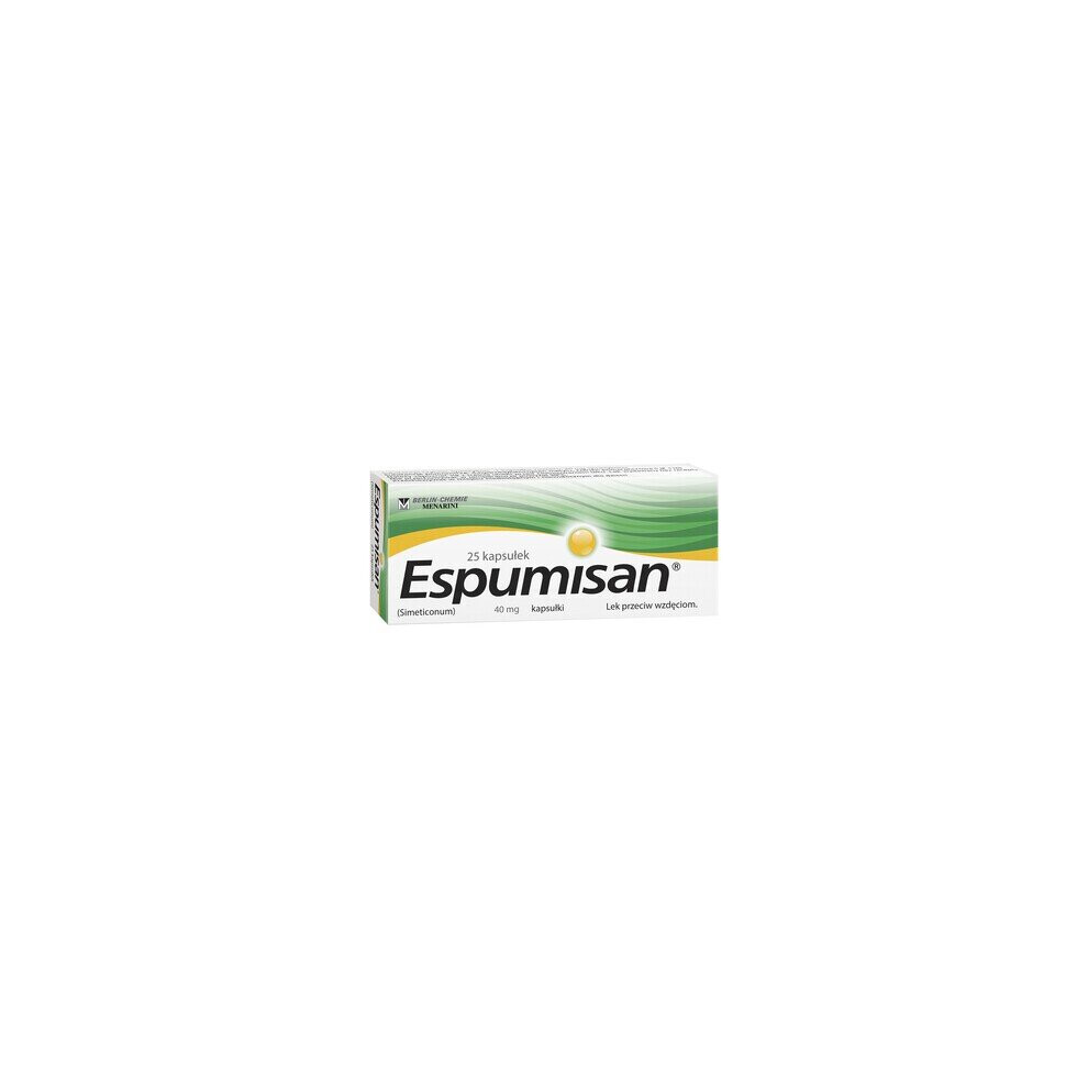Berlin Chemie Espumisan 25 40Mg Gas Relief Capsules - Bloating & Flatulence Relief, 25 Capsules (Simethicone) Uk